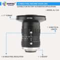INR 19995,  8 MM 25 MP Wide-Angle Machine Vision Lens For 1.1-Inch Industrial Cameras | C-Mount &ndash; Kypt
