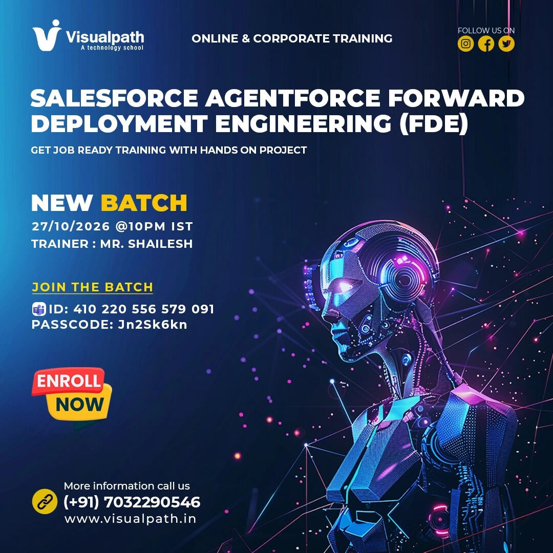Hyderabad, Lessons Offered, Salesforce Agentforce FDE Online Training &ndash; Upcoming Batch!