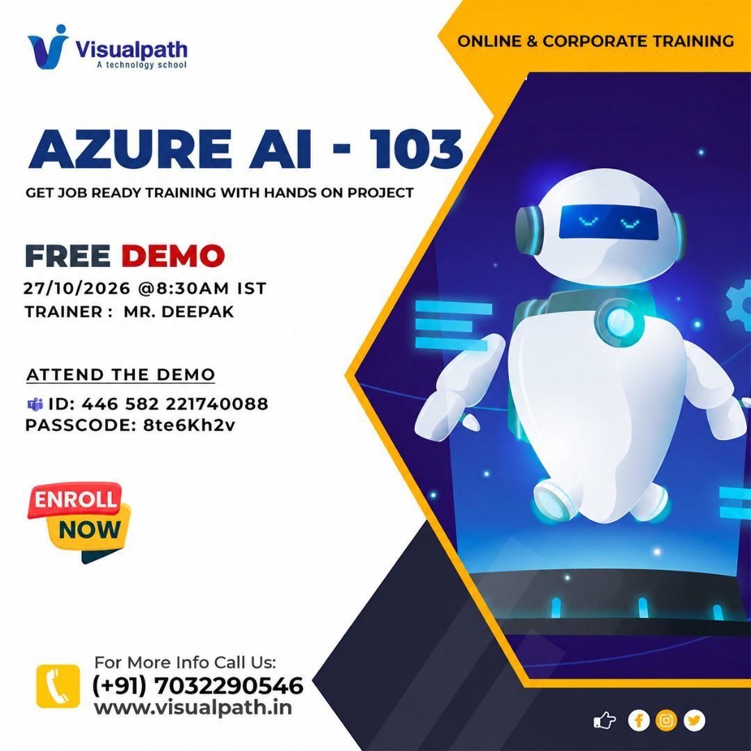Hyderabad, Education, Azure AI-103 Free Demo To Build Practical AI Skills