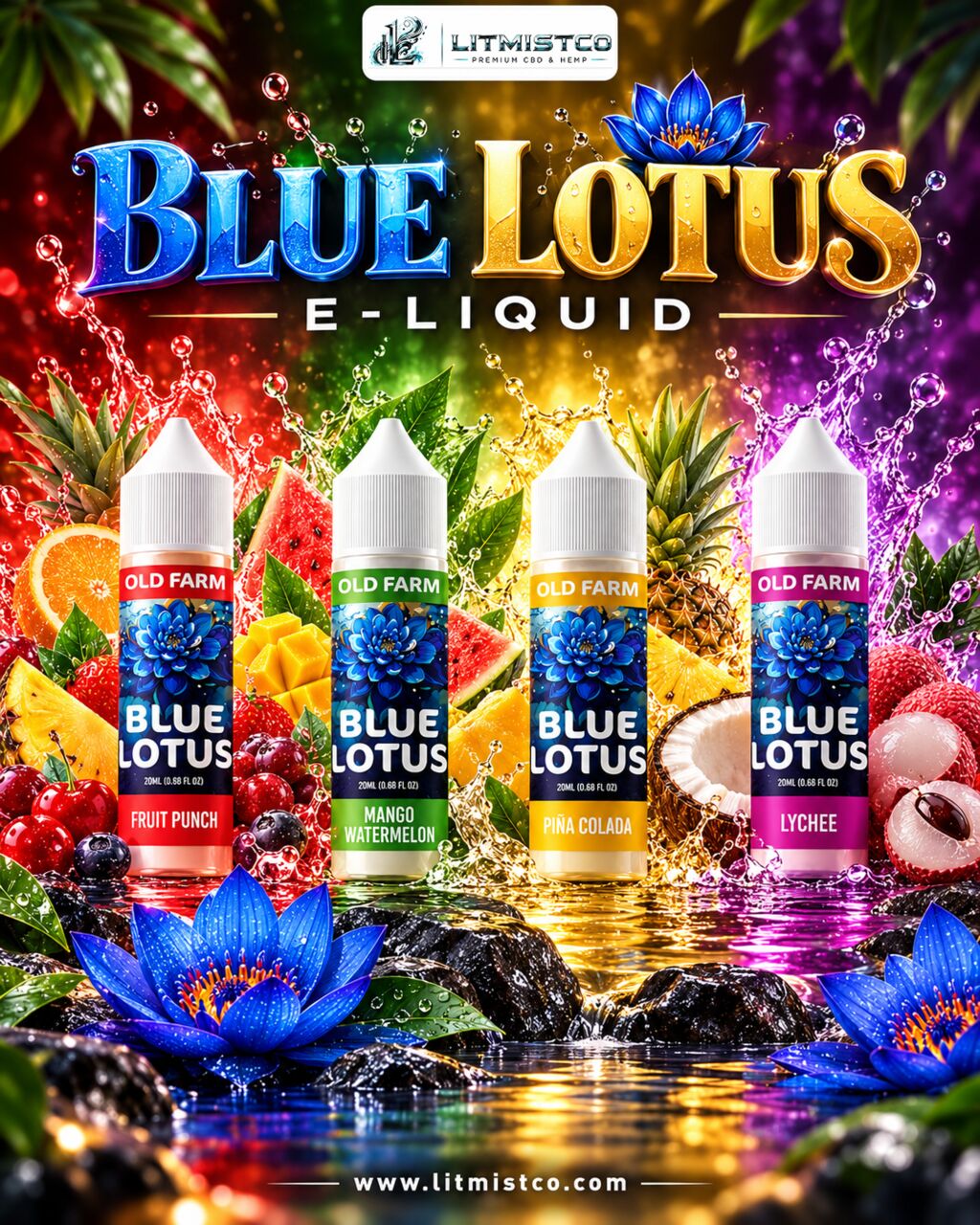 New York, Materials, USD 55,  Blue Lotus E-liquid​