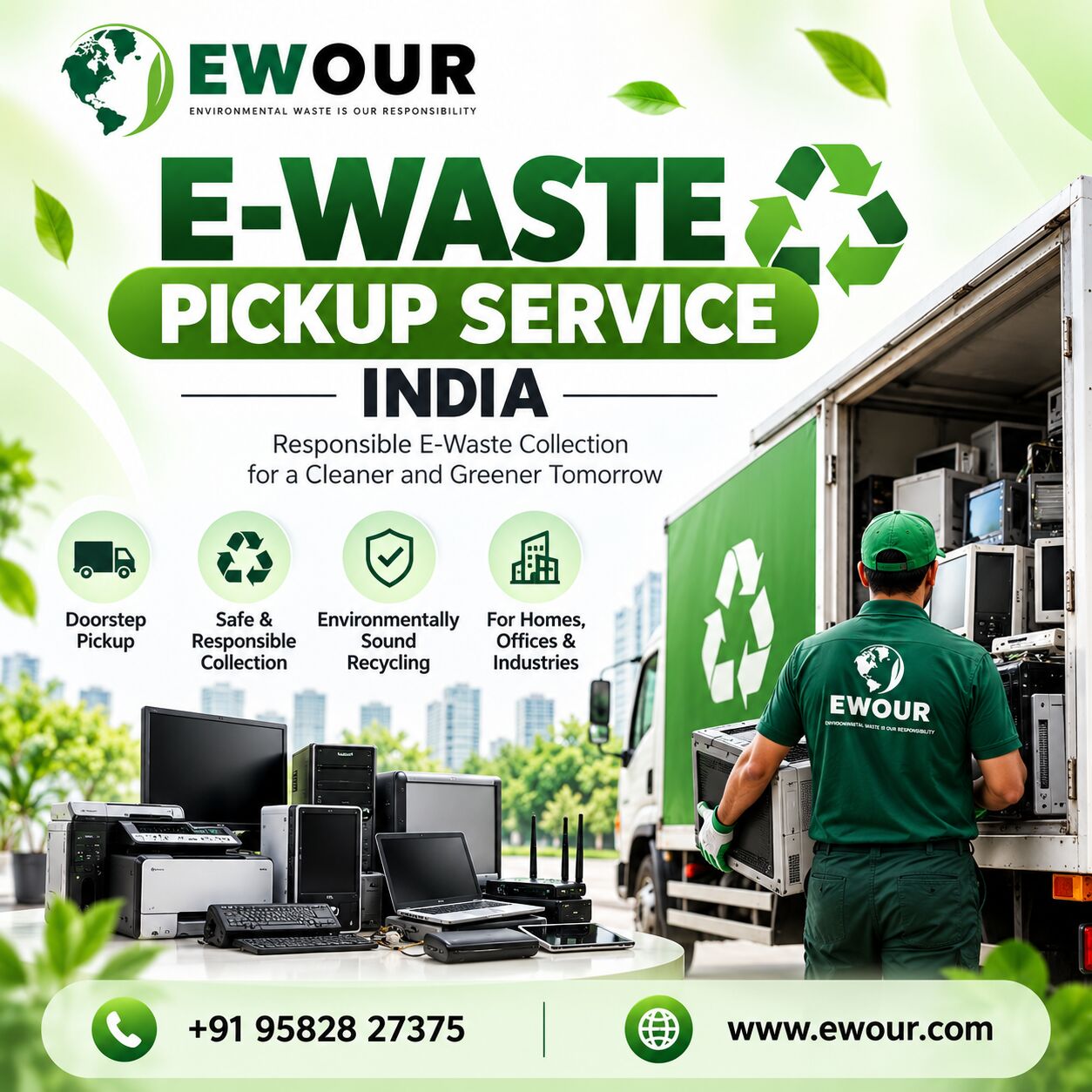Noida, Recycling, E-Waste Pickup Service India - Electronic Waste Collection Solutions