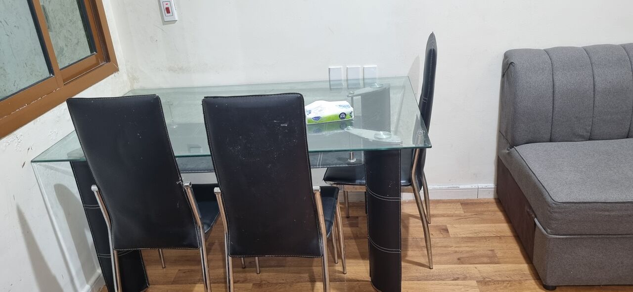 Khobar, Furniture, SAR 420,  Glass Top Dining Table