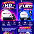 INR 3600,  Tata Play New Booking In Villupuram | New DTH Connection | 9043743890