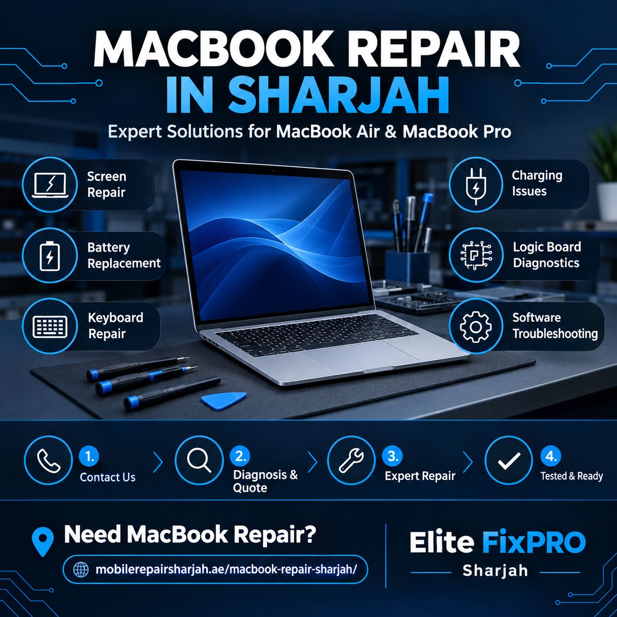 Dubai, Appliance Repair, MacBook Repair Sharjah | Screen, Battery & Logic Board