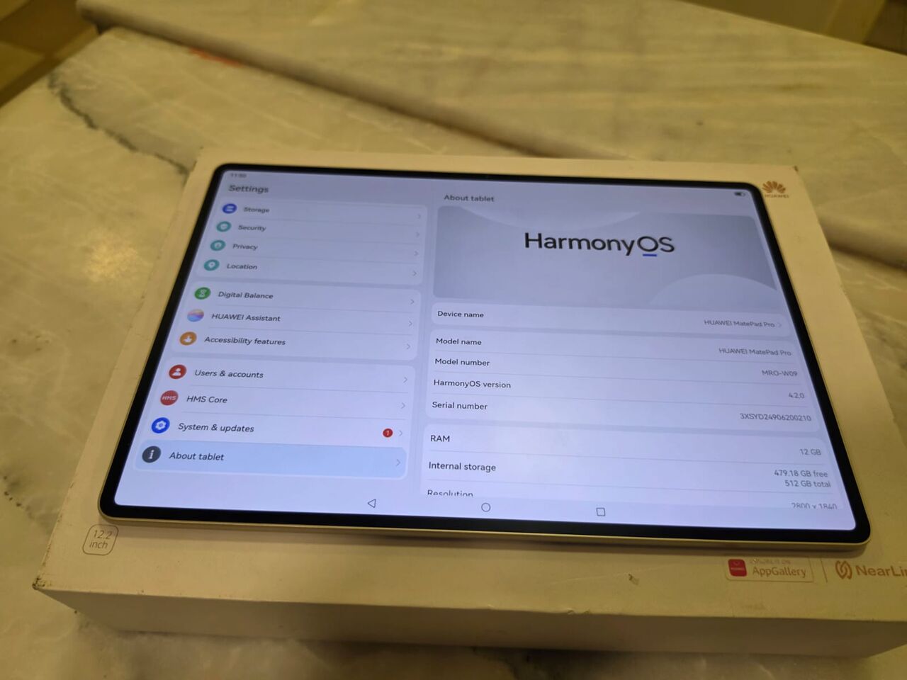 Al Sulaymaniyyah, Tablet Computers, SAR 1500,  Huawei MatePad Pro 12.2 PaperMatte Edition (512GB) Premium Gold
