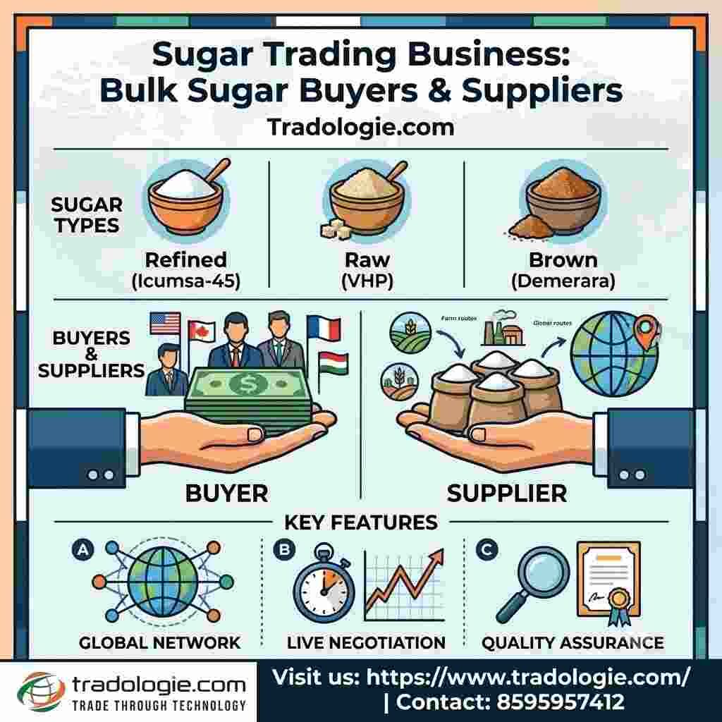 Lucknow, Food, INR 25,  Sugar Trading Business: Bulk Sugar Buyers & Suppliers | Tradologie