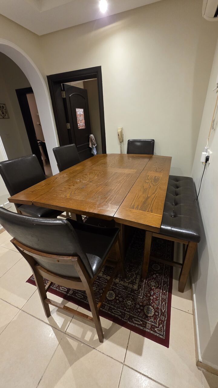 Al Aziziyah, Furniture, SAR 1050,  Ville 6-seater Dining Table - Home Center - Solid Wood