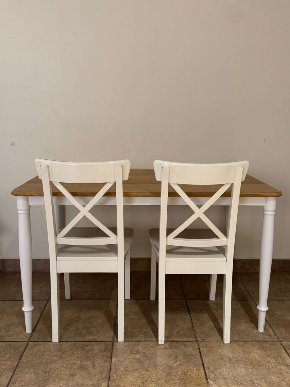 Riyadh, Furniture, SAR 500,  Wooden Table With 2 Chairs