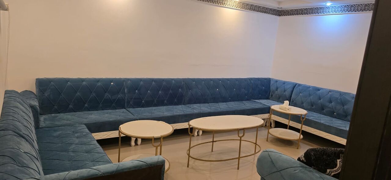 Riyadh, Furniture, SAR 2000,  Luxury U-Shaped Majlis Sofa Set + 3 Marble Tables - Excellent Condition.