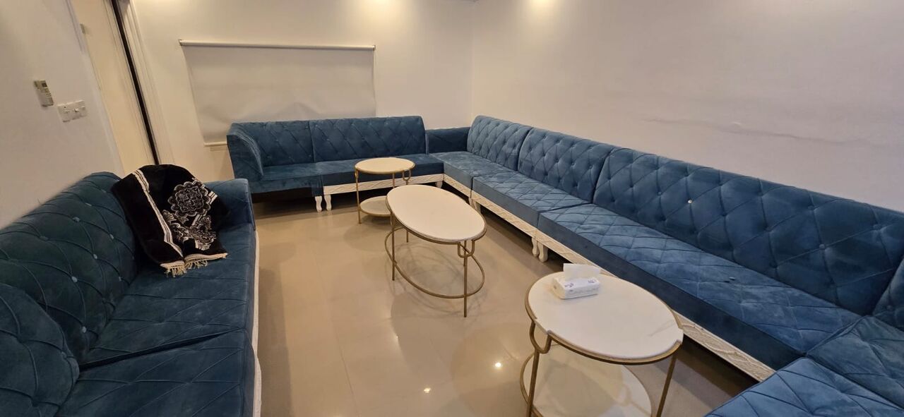 Riyadh, Furniture, SAR 2000,  Luxury U-Shaped Majlis Sofa Set + 3 Marble Tables - Excellent Condition.