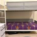 SAR 1200,  IKEA VITVAL White And Grey Bunk Bed Frame And Mattresses