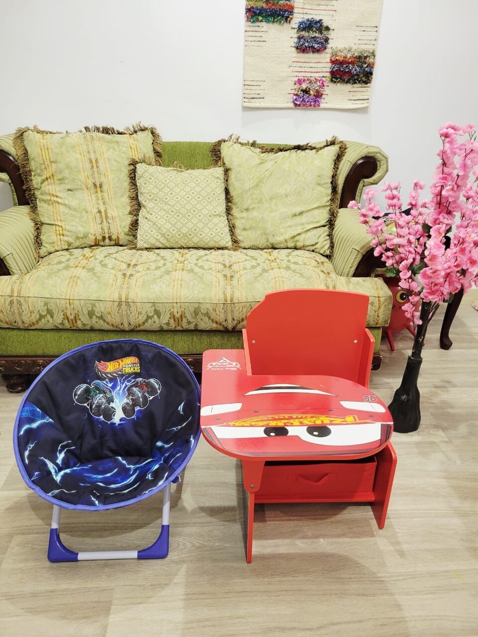 Jubail, Furniture, SAR 80,  Kids Mannequin And Hot Wheels Chairs (Homcenter)
