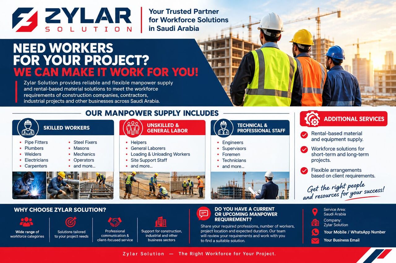 Riyadh, Business, PROFESSIONAL MANPOWER SUPPLY & MATERIAL RENTAL SERVICES