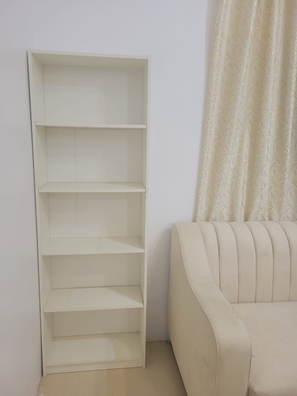 Jubail, Furniture, SAR 1000,  Almsot New Sofa, New Rug, Velvet Three Curtains And IKEA Shelf