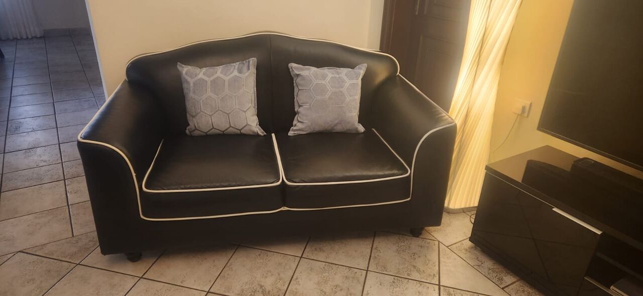 Al Nahda, Furniture, SAR 4500,  Almost New Genuine American Leather Sofa Set For Sale In Jeddah