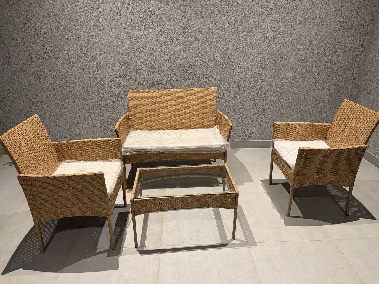 Al Rimal, Furniture, SAR 950,  Brand New Outdoor Patio / Terrace Set (2 Single Seats, 1 Double Seater, 1 Table)