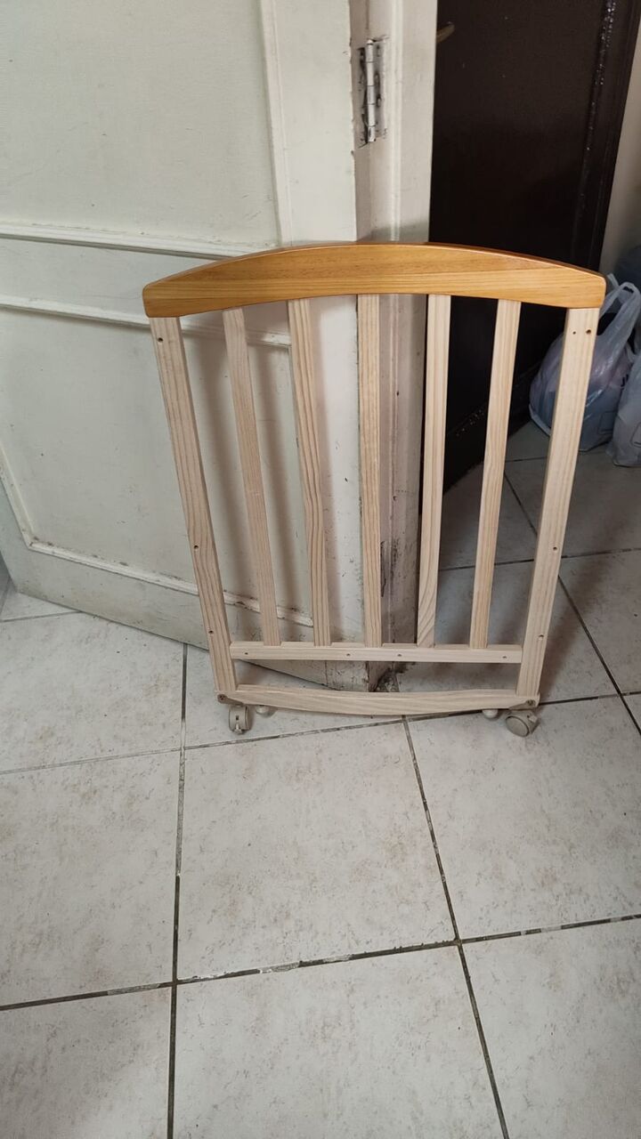 Al Malaz, Furniture, SAR 200,  Wooden Baby Cot / Crib With Mattress  &ndash; Excellent Condition