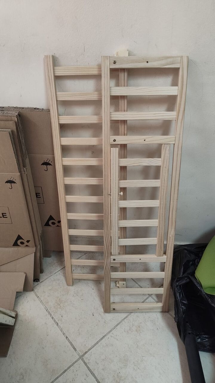 Al Malaz, Furniture, SAR 200,  Wooden Baby Cot / Crib With Mattress  &ndash; Excellent Condition