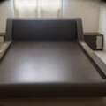 SAR 300,  King Size Dark Wooden Bed Frame - Used