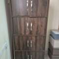 SAR 100,  4-Tier Dark Wooden Medicine / Multi-Purpose Storage Cabinet  &ndash; Good Conditio