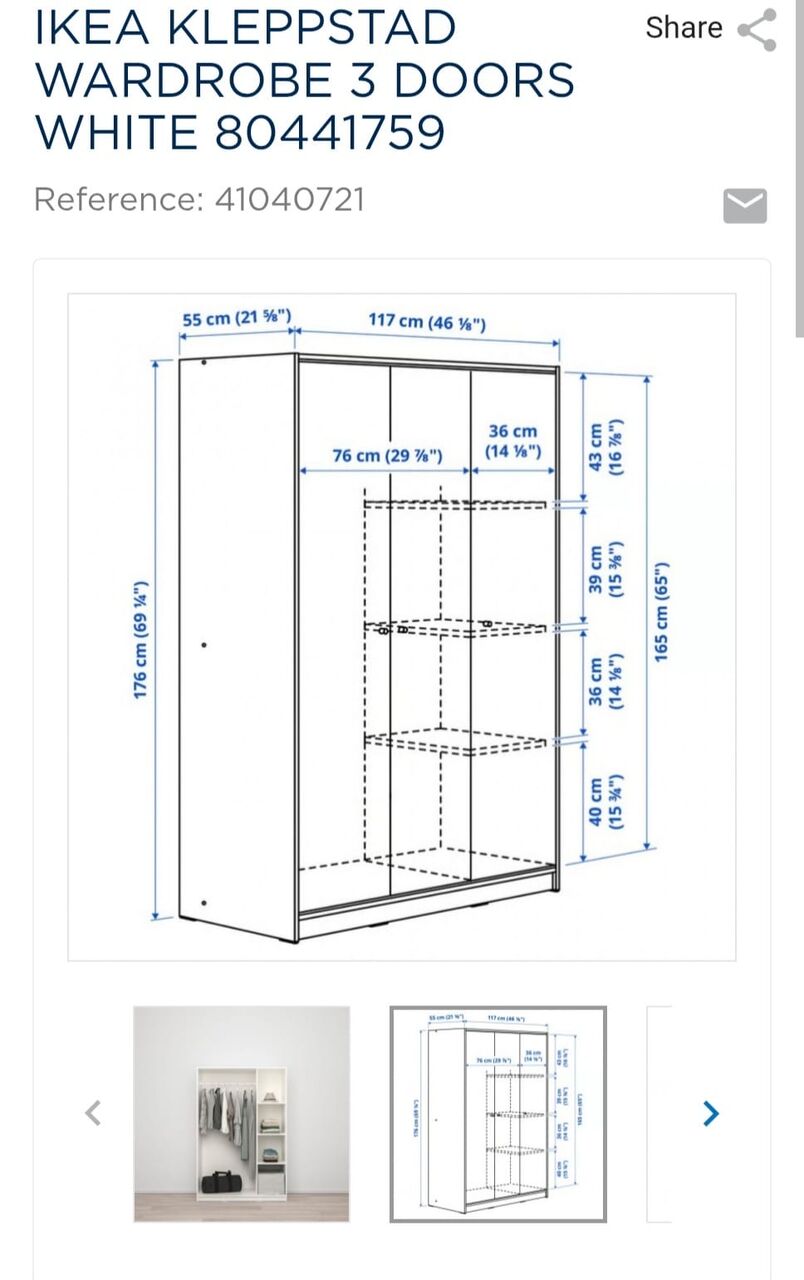Jeddah, Furniture, SAR 350,  IKEA  Wardrobe For Sale