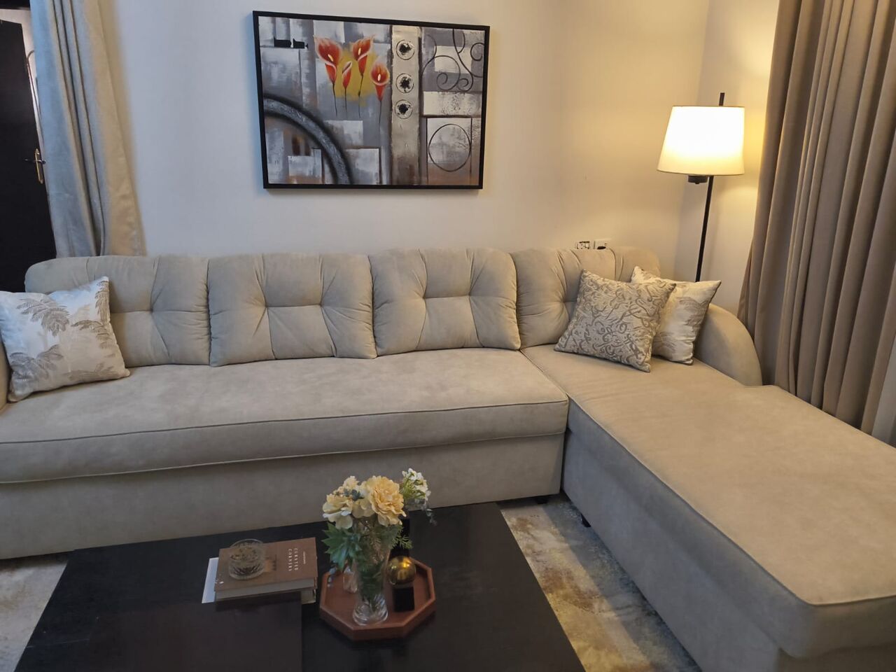 Al Naseem, Furniture, SAR 1500,  Brand New Living Room With Decorations (3x 2 Meter L Shape Sofa Comfortable)