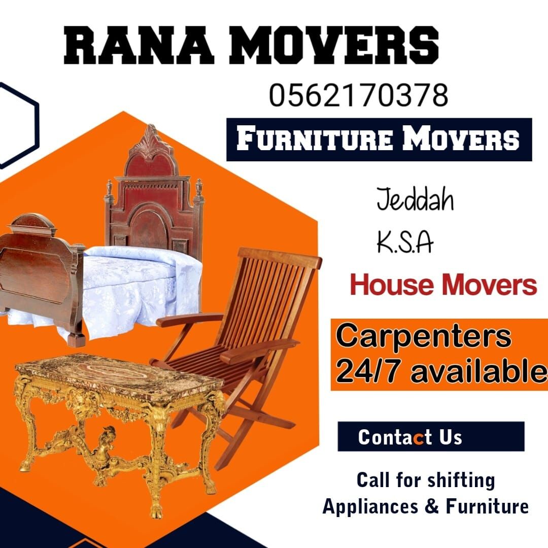 Jeddah, Furniture, SAR 50,  Furniture Shifting-Carpenters-Furniture Repairing-House Moving Services & Transportation.