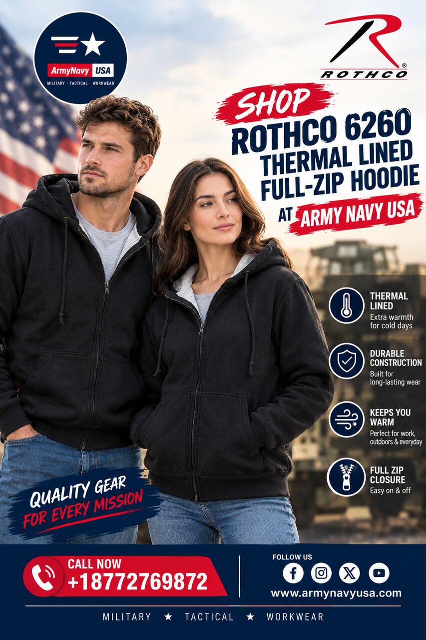 New York, Clothing & Accessories, USD 51,  Shop Rothco 6260 Thermal Lined Full-Zip Hoodie At Army Navy USA