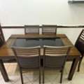 SAR 900,  Selling 6 Person Heavy Wood Dining Table Set (homecenter)
