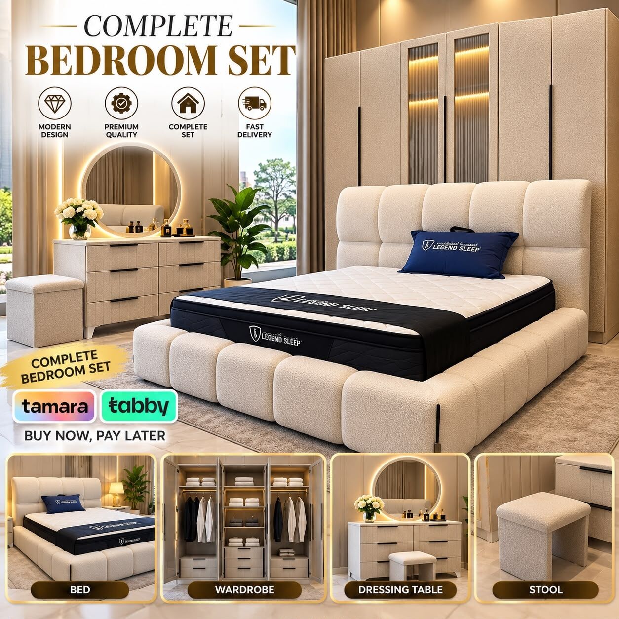 Jeddah, Furniture, SAR 1,  Luxury Bedroom Sets At Great Prices With Excellent Quality