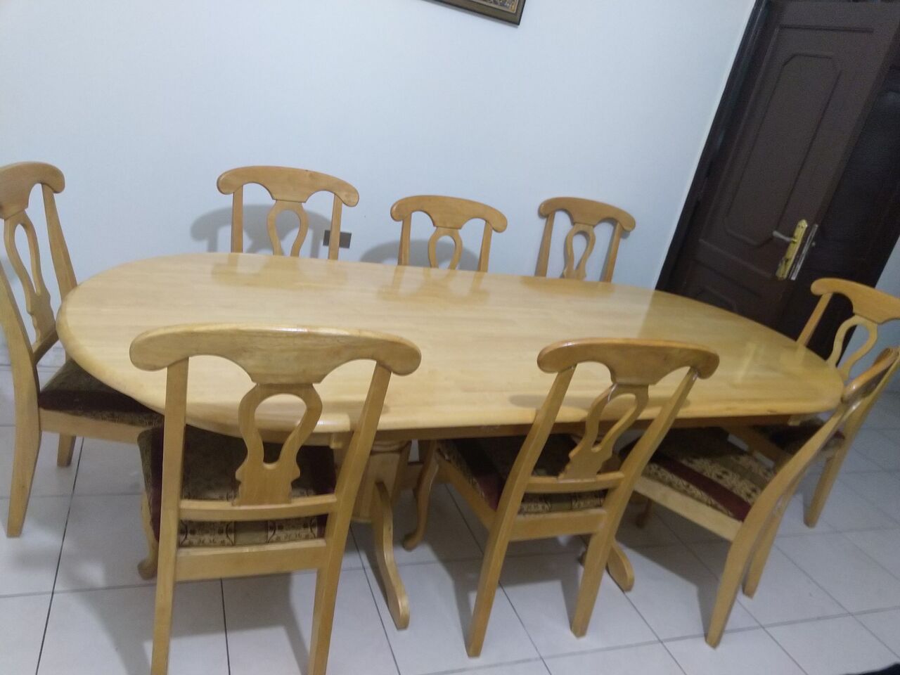 Jeddah, Furniture, SAR 800,  Wooden Dinning Table 8 Chairs