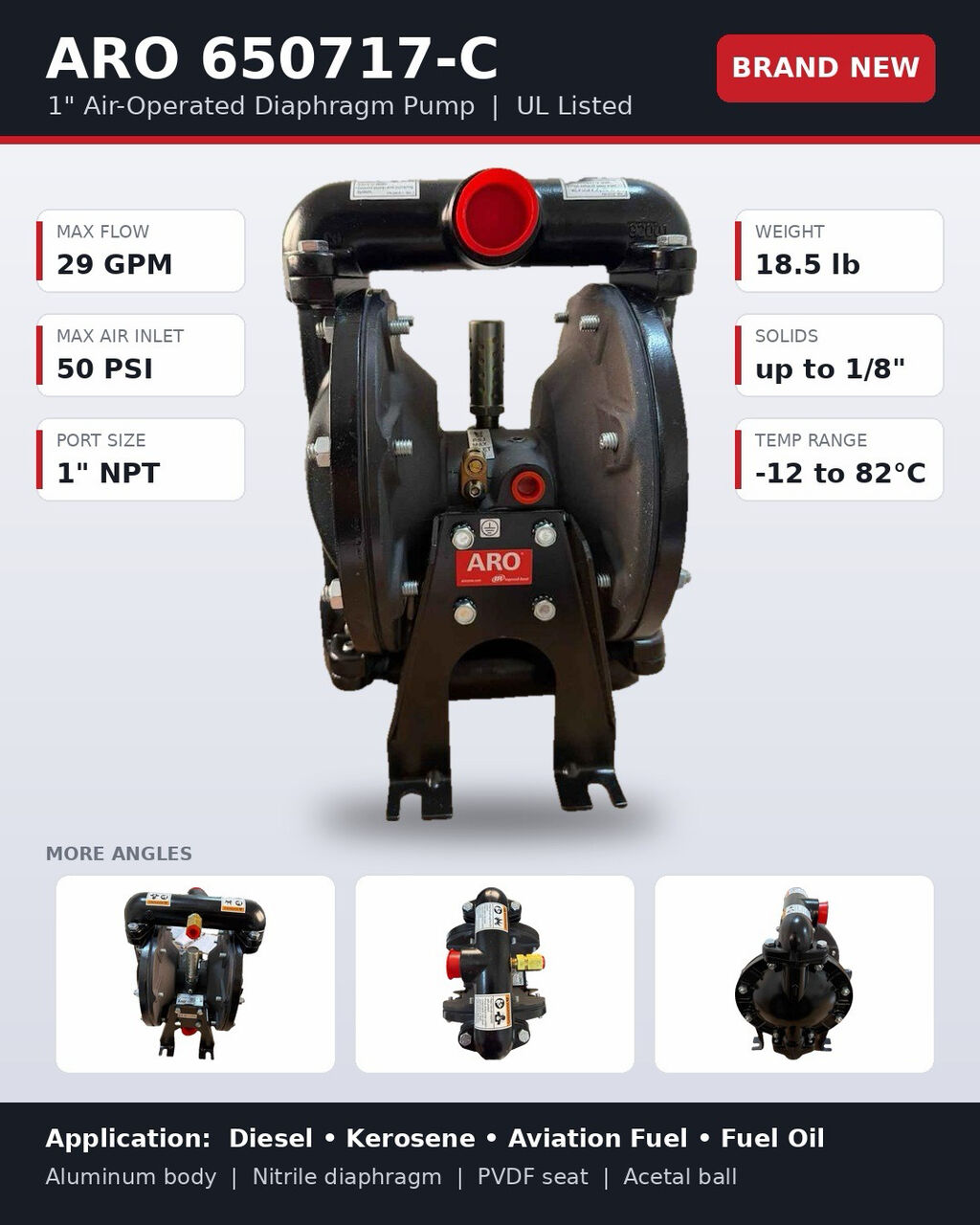 Dammam, Industrial Machinery, SAR 6500,  Brand New IR Air-Operated Diaphragm Pump 1" - 650717-C