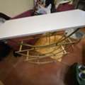 SAR 200,  Console Table (Golden Color With 3 Pcs Marble + 2 Side Golden Tables With Glass