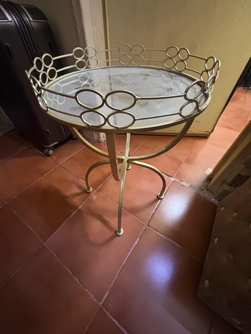 Diplomatic Quarter, Furniture, SAR 200,  Console Table (Golden Color With 3 Pcs Marble + 2 Side Golden Tables With Glass