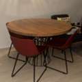 SAR 1000,  Modern Wood Dining Table With Red Chairs