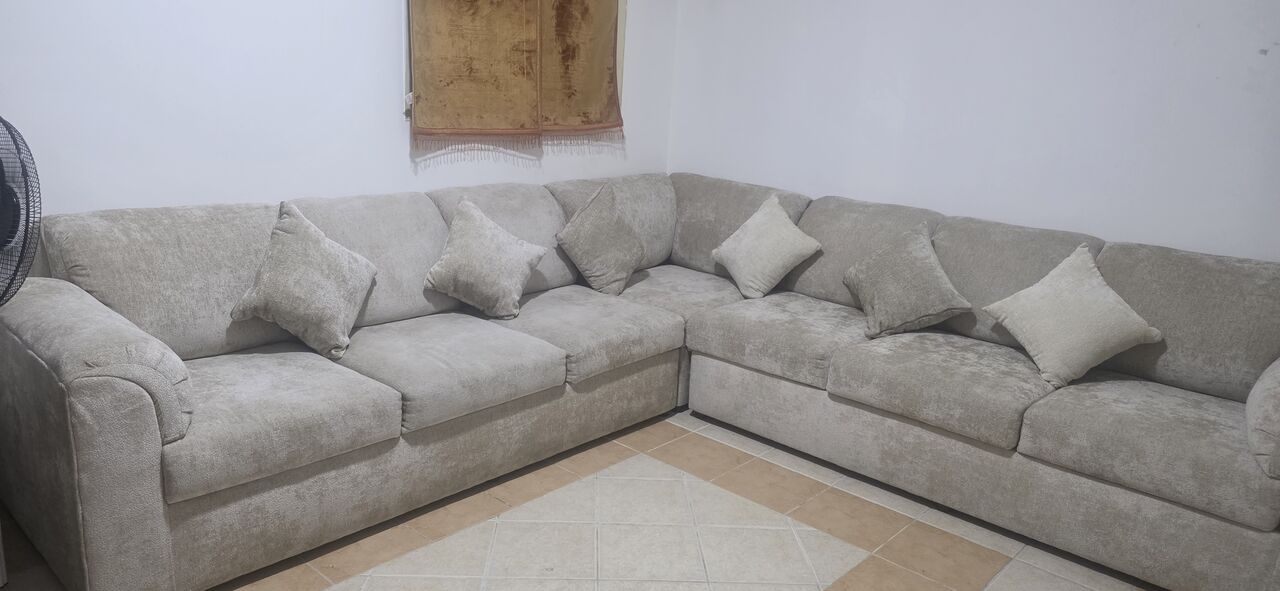 Khobar, Furniture, SAR 999,  5-Month-Old L-Shaped Sofa ( 6 Seater) &ndash; Excellent Condition | 5 Years Warranty