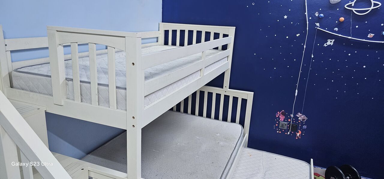Hara, Furniture, SAR 950,  Home Center 3 Lvl Bunker Bed With Storage Compartments For Sale With Matress