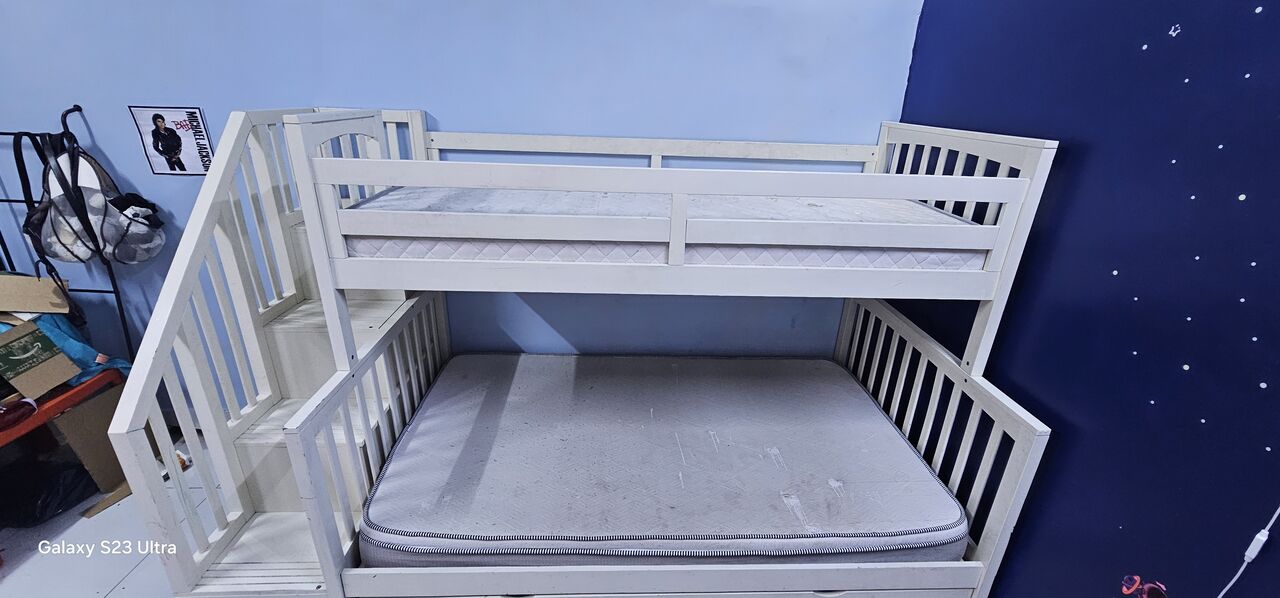Hara, Furniture, SAR 950,  Home Center 3 Lvl Bunker Bed With Storage Compartments For Sale With Matress
