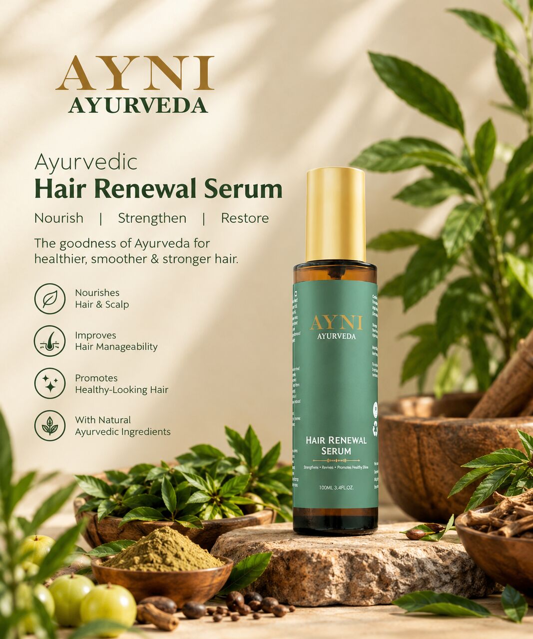 New York, Business, Ayurvedic Hair Renewal Serum