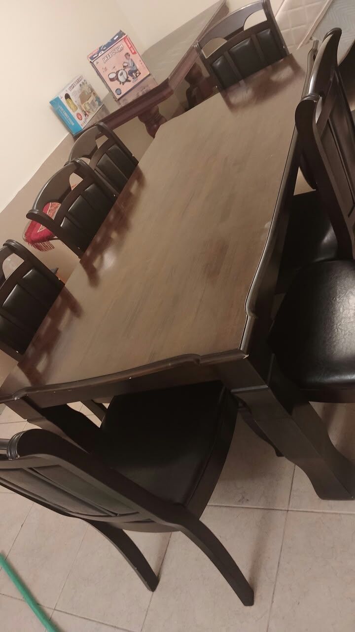 Dammam, Furniture, SAR 600,  Dining Table With 8 Chairs For Sale - SAR 600