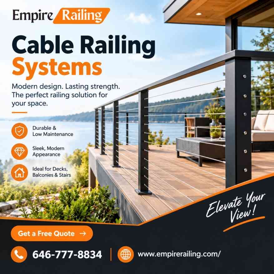 New York, Business, Premium Cable Railing Systems For Modern Spaces | Empire Railing