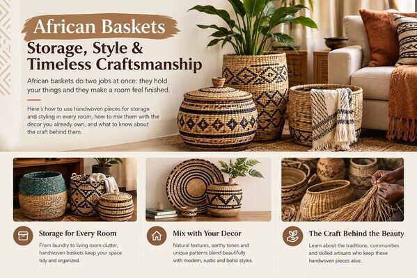 New York, Business, How To Mix African Baskets Into Your Home Storage & Styling