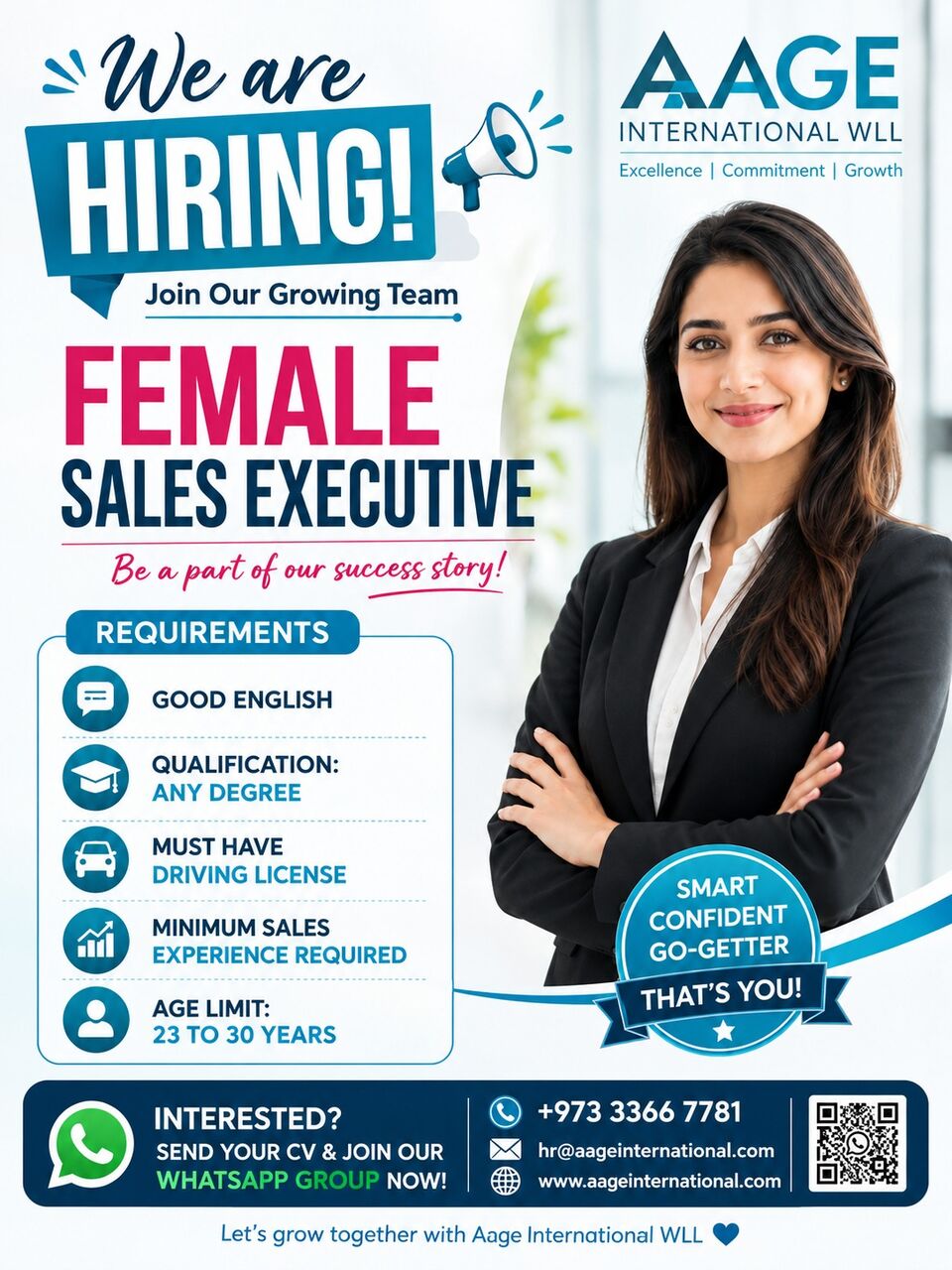 Hoora, Jobs, Female Sales Executive