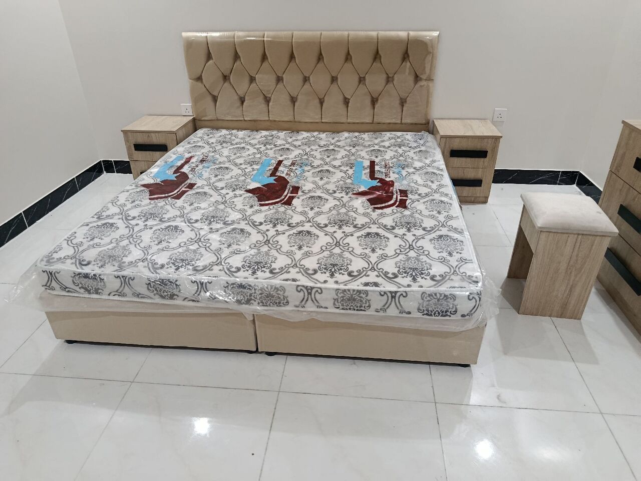 Jeddah, Furniture, SAR 1,  New Brand Double Bad With Mattress For Sale
