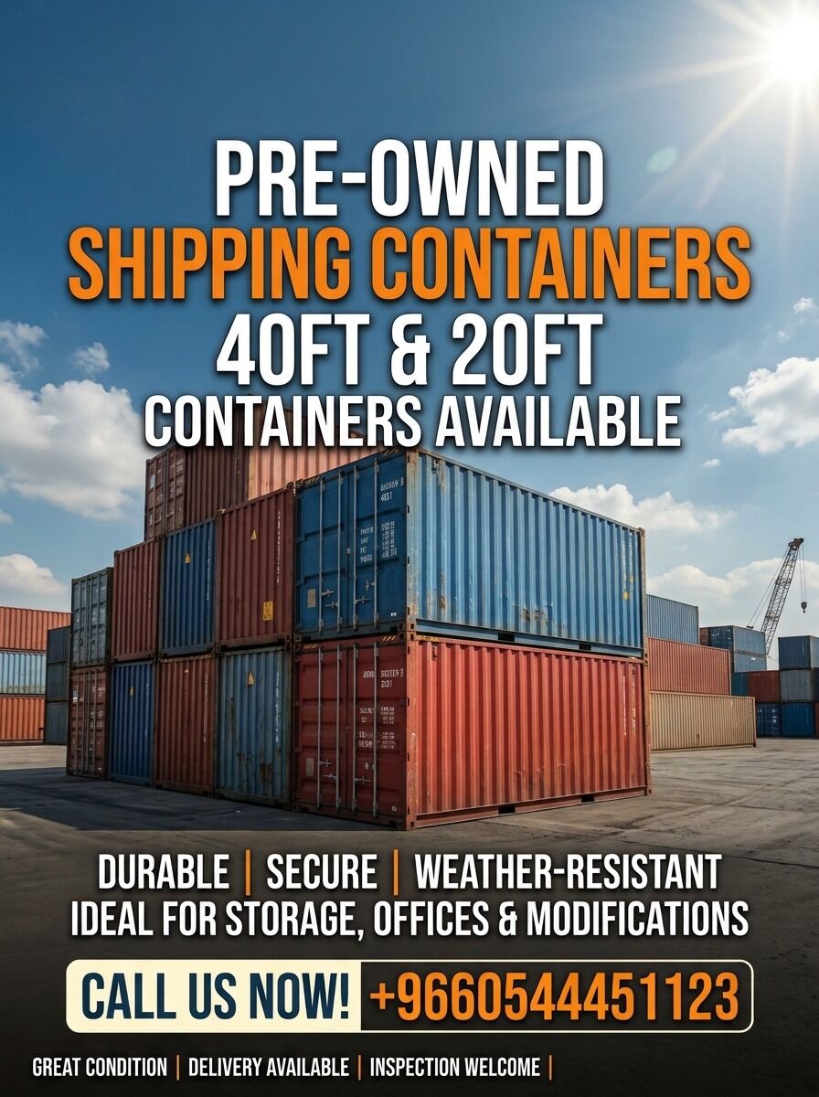 Dammam, Heavy Equipment, SAR 7000,  USED  20 FEET 40 FEET SHIPPING CONTAINERS FOR SALE IN DAMMAM SAUDI ARABIA