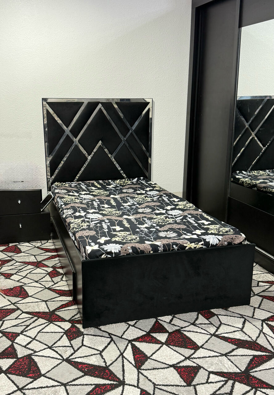 Jeddah, Furniture, SAR 699,  Bedroom Furniture Set For Sale | Bed, Wardrobe, Side Table & Dressing Table