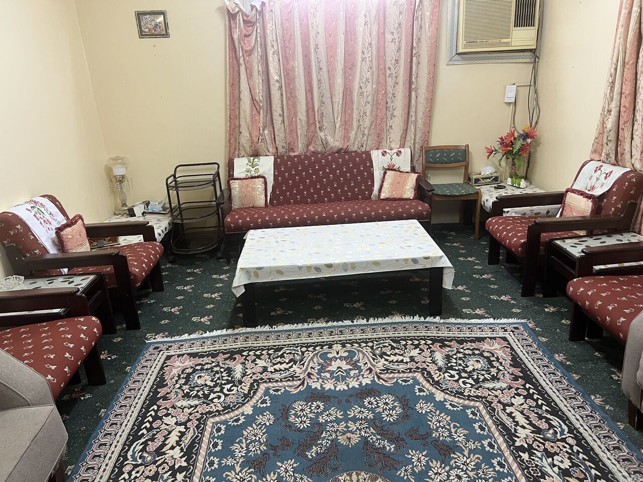 Jeddah, Furniture, SAR 500,  Wooden Sofa Set With 7 Seaters With Serving Center Table & Coffee Tables