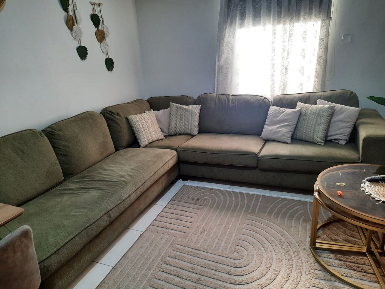 Riyadh, Furniture, SAR 800,  L-shaped Corner Sofa Set For Sale