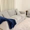 SAR 3000,  Gray Sofa Set, 11-Seater: Three 3-seat Sofas + Two Single Armchairs, Branded