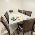 SAR 2500,  Dining Table With 10 Chairs, Dark Wood